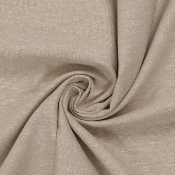 Baumwoll-Leinen Paul uni meliert Beige von Swafing